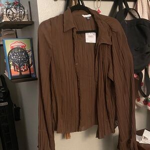 American Eagle Outfitters Brown Blouse
